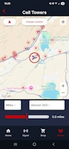 weBoost smartphone app Cell tower map (Android)