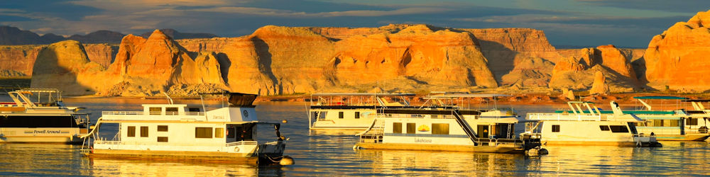 Houseboats on Lake Powell, Arizona