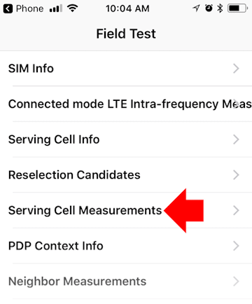 iPhone Field Test Mode (iOS 11 or later) iPhone Field Test Mode (iOS 11 or later)