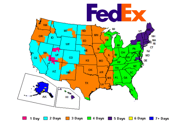 Fedex Priority Transit Map