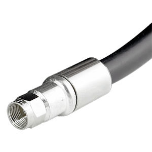 RG11 coax cable, terminated with an F-male connector